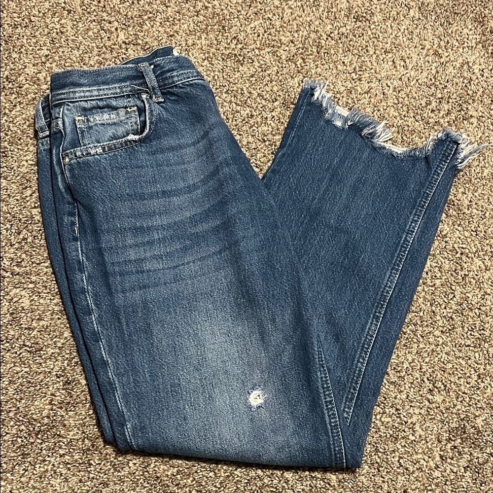 WE THE FREE distressed cropped jeans